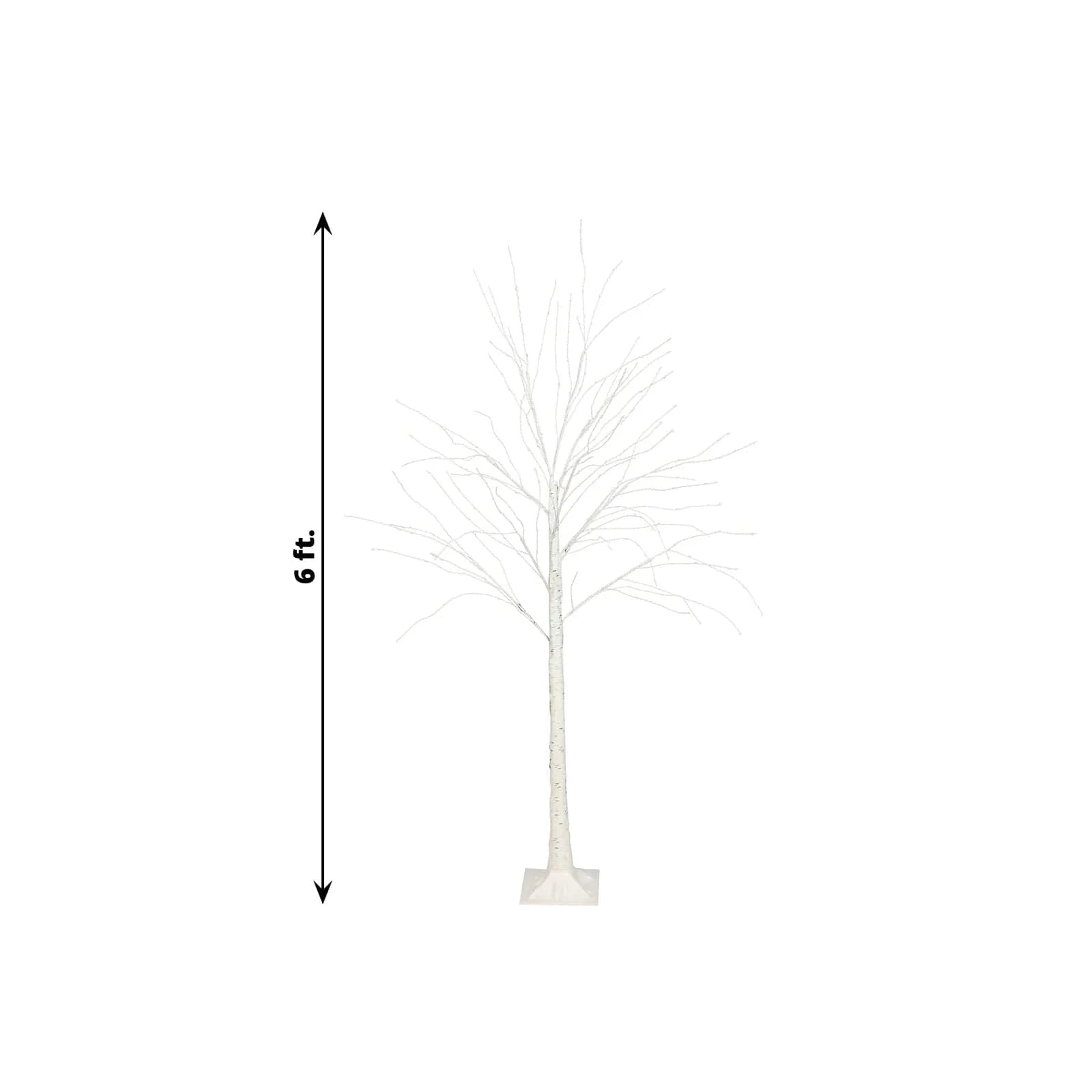 6 ft Lighted Birch Tree 350 LED Fairy Lights with Remote Timer - White LED_TREE04_6_WHT