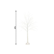 6 ft Lighted Birch Tree 350 LED Fairy Lights with Remote Timer - White LED_TREE04_6_WHT
