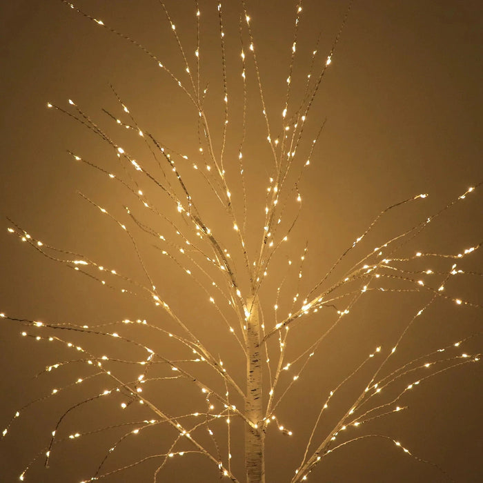 6 ft Lighted Birch Tree 350 LED Fairy Lights with Remote Timer - White LED_TREE04_6_WHT