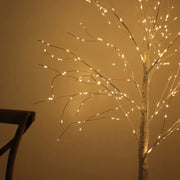 6 ft Lighted Birch Tree 350 LED Fairy Lights with Remote Timer - White LED_TREE04_6_WHT
