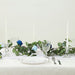 6 ft long Artificial Eucalyptus Foliage Garlands with Silk Roses - Frosted Green