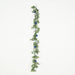 6 ft long Artificial Eucalyptus Foliage Garlands with Silk Roses - Frosted Green ARTI_GLND_GRN016_ROYBLU