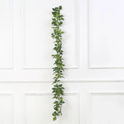 6 ft long Artificial Silk Rose Leaf Table Garland Hanging Greenery Vine - Green ARTI_GLND_GRN021