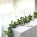 6 ft long Artificial Silk Rose Leaf Table Garland Hanging Greenery Vine - Green ARTI_GLND_GRN021
