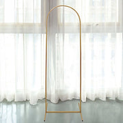 6 ft Metal Round Top Chiara Wedding Arch Backdrop Stand - Gold IRON_STND18_C_GOLD