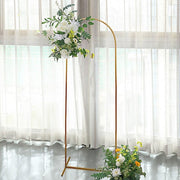 6 ft Metal Round Top Chiara Wedding Arch Backdrop Stand - Gold IRON_STND18_C_GOLD
