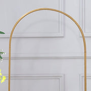 6 ft Metal Round Top Chiara Wedding Arch Backdrop Stand - Gold IRON_STND18_C_GOLD