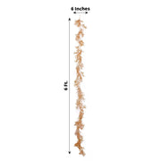 6 ft Metallic Artificial Boxwood Leaf Table Garland - Gold ARTI_METLIC26_GOLD