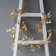 6 ft Metallic Artificial Magnolia Foliage Hanging Leaves Garland - Gold ARTI_METLIC20_GOLD
