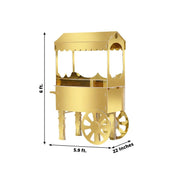 6 ft Mirrored Candy Cart Cupcake Dessert Display Stand with Wheels and Shelf