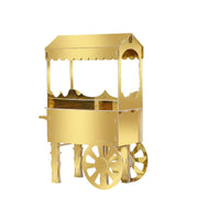 6 ft Mirrored Candy Cart Cupcake Dessert Display Stand with Wheels and Shelf CAKE_CARB_CART01_6_GOLD