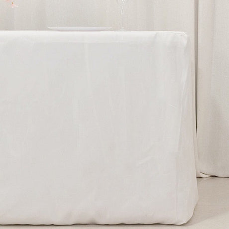 6 ft Open Back Fitted Polyester Rectangle Tablecloth