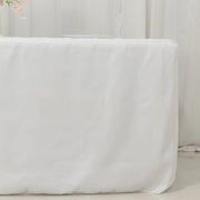 6 ft Open Back Fitted Polyester Rectangle Tablecloth