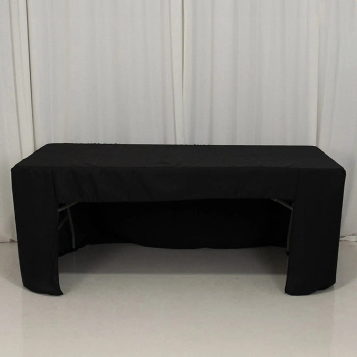 6 ft Open Back Fitted Polyester Rectangle Tablecloth