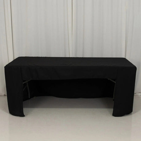 6 ft Open Back Fitted Polyester Rectangle Tablecloth