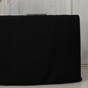 6 ft Open Back Fitted Polyester Rectangle Tablecloth