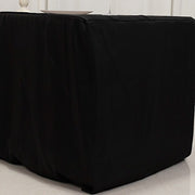 6 ft Open Back Fitted Polyester Rectangle Tablecloth