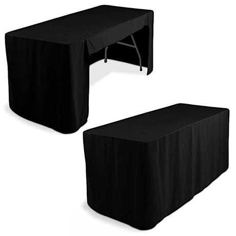 6 ft Open Back Fitted Polyester Rectangle Tablecloth