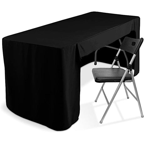 6 ft Open Back Fitted Polyester Rectangle Tablecloth