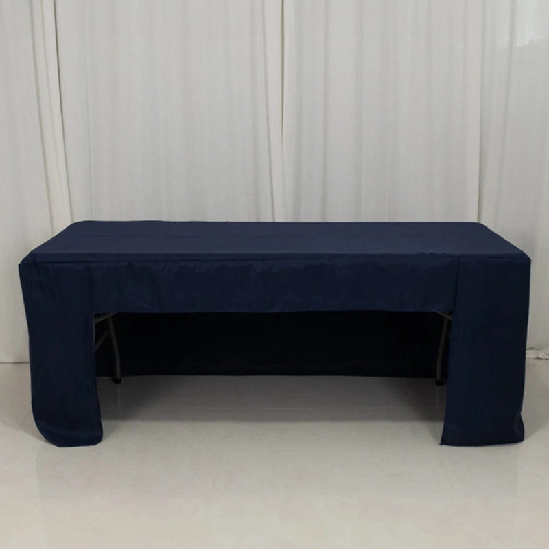 6 ft Open Back Fitted Polyester Rectangle Tablecloth