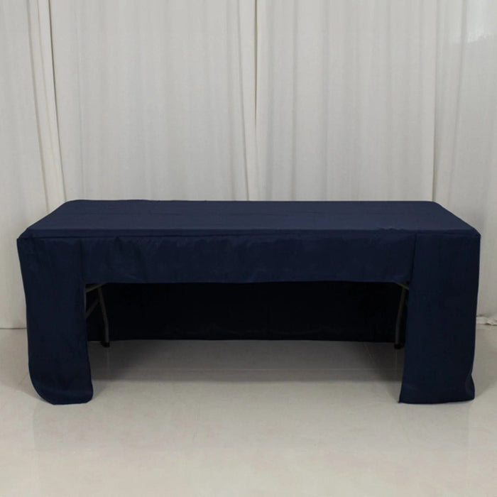 6 ft Open Back Fitted Polyester Rectangle Tablecloth
