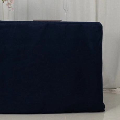 6 ft Open Back Fitted Polyester Rectangle Tablecloth
