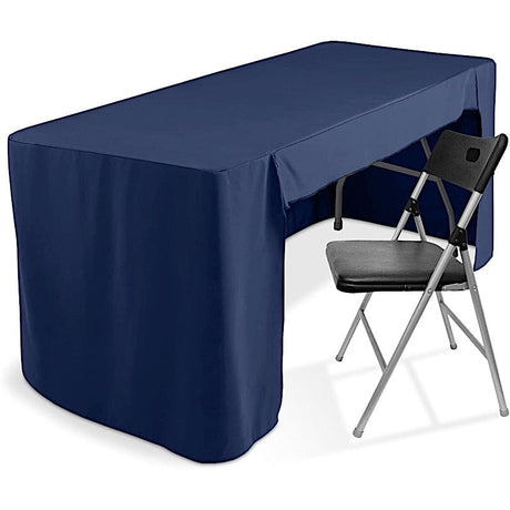 6 ft Open Back Fitted Polyester Rectangle Tablecloth