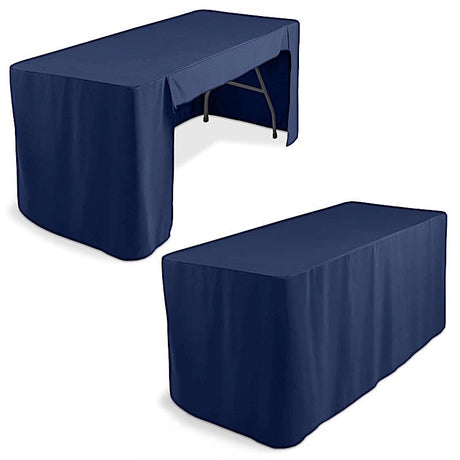 6 ft Open Back Fitted Polyester Rectangle Tablecloth