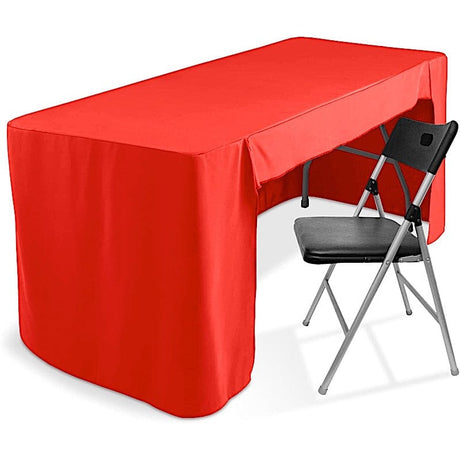 6 ft Open Back Fitted Polyester Rectangle Tablecloth