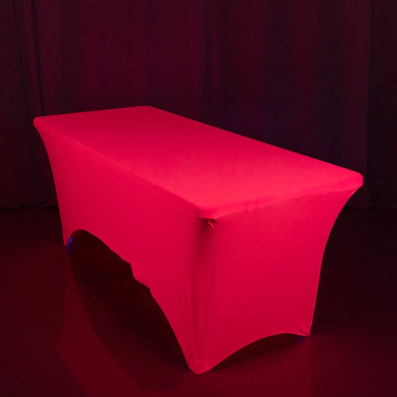 6 ft Rectangular Fitted Tablecloth Neon Spandex Table Cover
