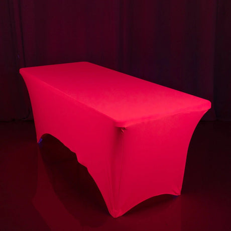 6 ft Rectangular Fitted Tablecloth Neon Spandex Table Cover