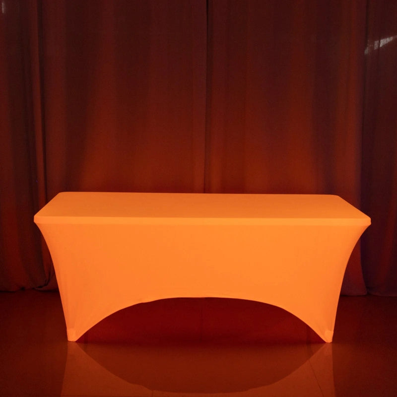 6 ft Rectangular Fitted Tablecloth Neon Spandex Table Cover