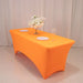 6 ft Rectangular Fitted Tablecloth Neon Spandex Table Cover TAB_REC_SPX6FT_NEON_ORNG