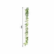 6 ft Rose Leaves Garland with Battery Operated LED Lights - Green LEDSTR_ARTI_GLND_GRN021