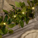 6 ft Rose Leaves Garland with Battery Operated LED Lights - Green LEDSTR_ARTI_GLND_GRN021
