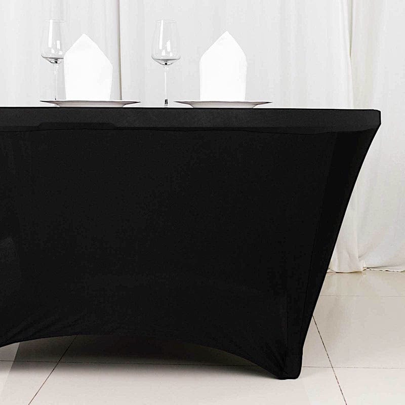 6 ft Stretch Spandex Fitted Round Tablecloth with Foot Pockets