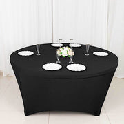 6 ft Stretch Spandex Fitted Round Tablecloth with Foot Pockets