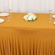 6 ft Wavy Rectangular Fitted Tablecloth Premium Spandex Table Cover