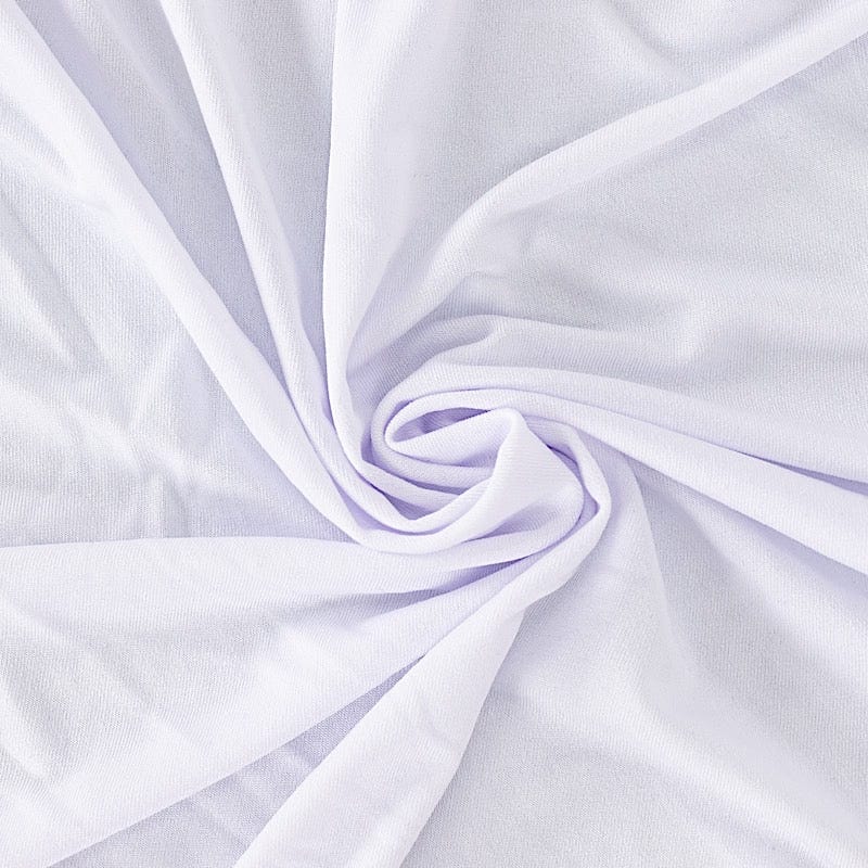 6 ft Wavy Spandex Fitted Round Tablecloth Table Skirt