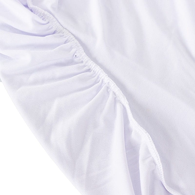 6 ft Wavy Spandex Fitted Round Tablecloth Table Skirt