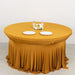 6 ft Wavy Spandex Fitted Round Tablecloth Table Skirt