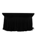 6 ft Wavy Spandex Fitted Round Tablecloth Table Skirt TAB_SPX72_FIT01_BLK