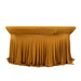 6 ft Wavy Spandex Fitted Round Tablecloth Table Skirt TAB_SPX72_FIT01_GOLD