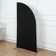 6 ft x 3 ft Matte Fitted Spandex Half Moon Wedding Arch Backdrop Stand Cover