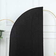 6 ft x 3 ft Matte Fitted Spandex Half Moon Wedding Arch Backdrop Stand Cover