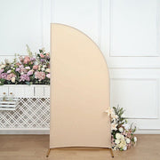 6 ft x 3 ft Matte Fitted Spandex Half Moon Wedding Arch Backdrop Stand Cover