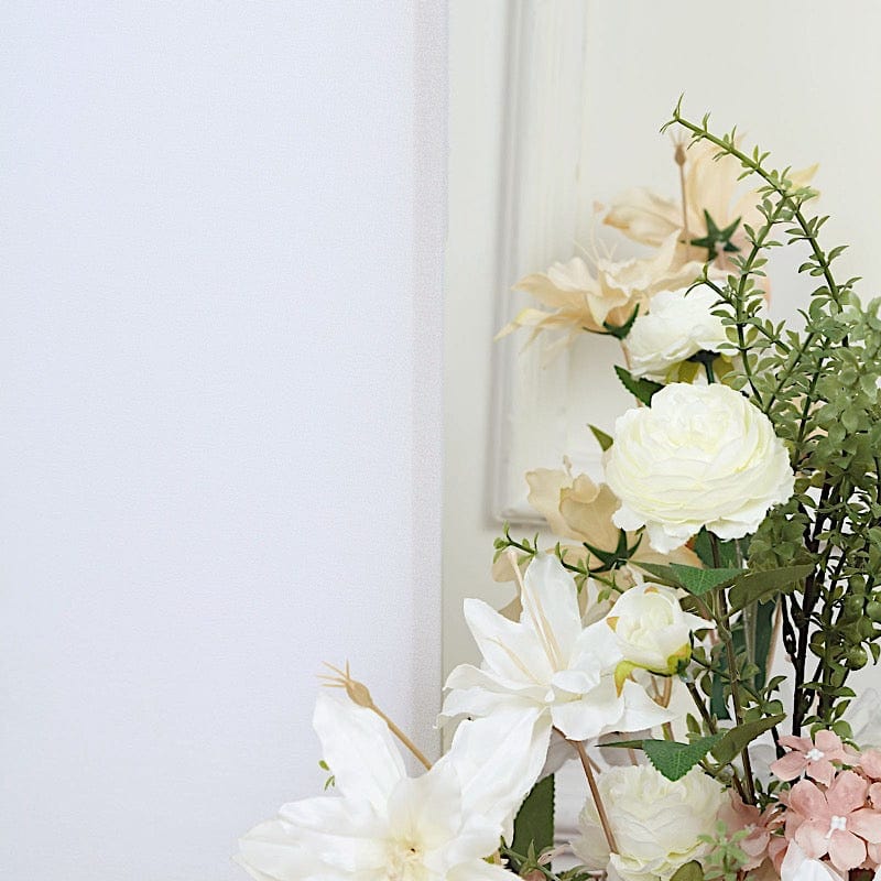 6 ft x 3 ft Matte Fitted Spandex Half Moon Wedding Arch Backdrop Stand Cover