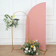 6 ft x 3 ft Matte Fitted Spandex Half Moon Wedding Arch Backdrop Stand Cover