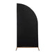 6 ft x 3 ft Matte Fitted Spandex Half Moon Wedding Arch Backdrop Stand Cover IRON_STND13_SPX_M_BLK
