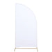 6 ft x 3 ft Matte Fitted Spandex Half Moon Wedding Arch Backdrop Stand Cover IRON_STND13_SPX_M_WHT